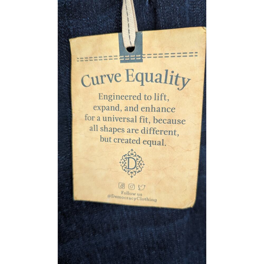 Democracy wide leg Hi rise Sz 14 dark rinse Jeans NWT Slimming ab Technology - Picture 3 of 12